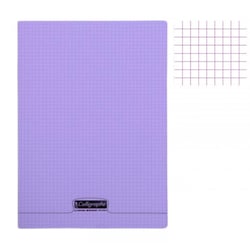 Cahier - A4 (21x29,7cm) - Petits carreaux - 96 pages - Polypro - Violet