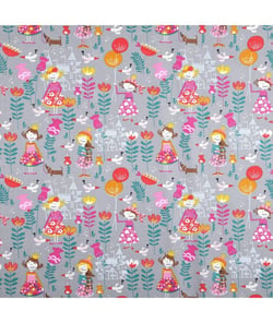 Tissu coton enfant suzette de 150 cm de largeur Marron vendu par 50 cm