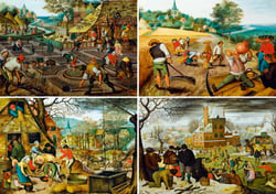 Puzzle 1000 pièces - Pieter Brueghel the Younger - The Four Seasons - Bluebird Puzzle