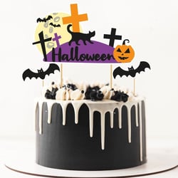 Cake topper assortis thème Halloween (x3)
