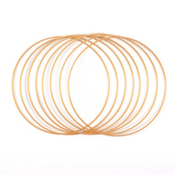 Lot de 8 anneaux créatifs Vaessen Creative - Métal - Or - Ø 25 cm