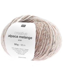 Fil à tricoter Creative Alpaca Melange Aran - Rico Design 001 Multicolore Nature