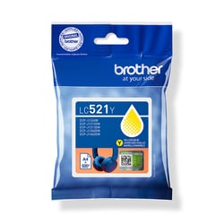 Cartouche d'encre Brother LC521Y - Jaune - Originale - Jet d'encre