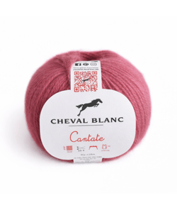 Pelote à tricoter laine et mohair CANTATE - Cheval blanc 056 Vieux rose