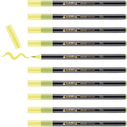 Lot de 10 feutres pointe pinceau - EDDING - melon jaune - 1-3 mm