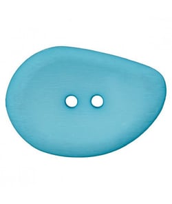 Carte de 1 bouton navette bleu ciel 2 trous 54mm - Union Knopf Bleu