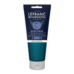 Peinture acrylique - Bleu turquoise - 050 - Fine - Lefranc Bourgeois - Tube 200ml