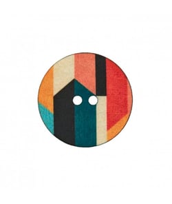Bouton Peinture Polyester 2 Trous 23mm - Prym 0090 Multicolore