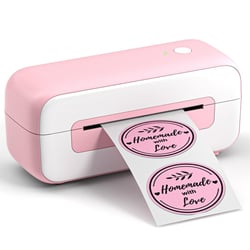 Mini Imprimante D'Étiquettes Thermique Haute Vitesse Pour Bureau Et Maison Rose YONIS