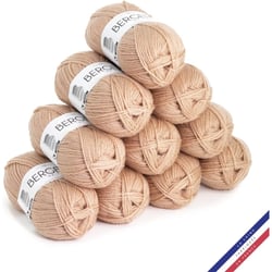 10 pelotes de laine - Camée - 100% acrylique - Bergère de France - Barisienne