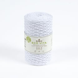 DMC - Fil Coton Recyclé Eco Vita 4mm 250g Col. 100 Blanc