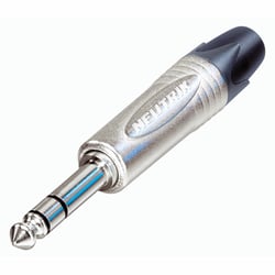 Neutrik Connecteur Fiche Jack Professionnelle 1/4" 3 Pôles en Métal Argent
