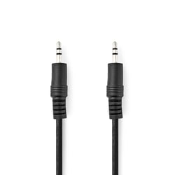 Nedis Câble audio jack stéréo 0.5 m mâle vers mâle compact Noir