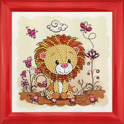 CRYSTAL ART Kit broderie diamant KIDS 16x16cm Lion