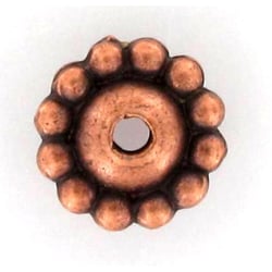 MégaCréa - Perle métal soucoupe Ø 8 mm Cuivré (10 pièces)