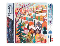 Diamond Painting Broderie Diamant Figured’Art 40x50cm toile entière roulée avec diamants carrés - Village Hivernal Coloré