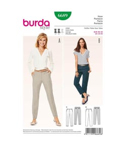 Patron Burda 6689 Pantalon du 36 au 46 taille n°FR 36-46