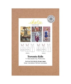 Pochette patron de couture TORONTO Kids robe 3-12 taille n°FR 3-12 ans