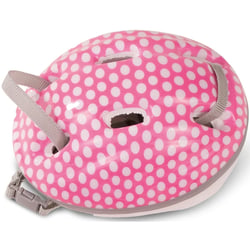 Casque vélo points blancs poupée bébé