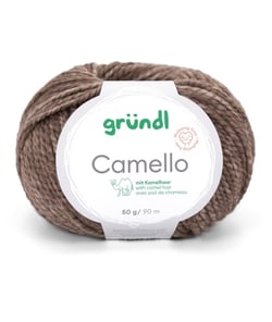Pelote de Laine Mérinos et Chameau CAMELLO de Gründl – Fil Naturel Doux et Thermorégulateur 04 Marron