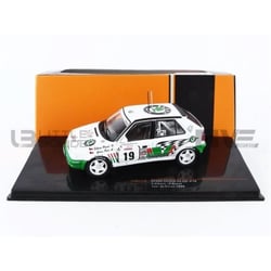 Voiture Miniature de Collection - IXO - SKODA Felicia Kit Car - Tour de Corse 1995 - 1/43 - Blanc/Vert