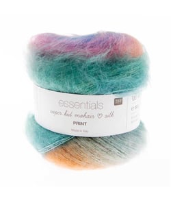 Pelote ESSENTIALS SUPER KID MOHAIR LOVES SILK PRINT 50 gr - Rico Design 04 Bleu