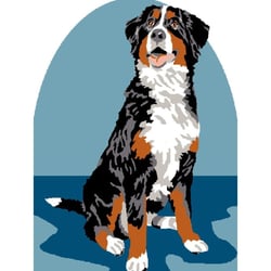 LUC - Kit Canevas Blanc Chien 25x30 cm 100% Coton