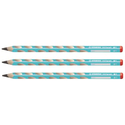 Crayon graphite STABILO EASYgraph - HB - Droitier - Corps bleu clair - Lot de 3