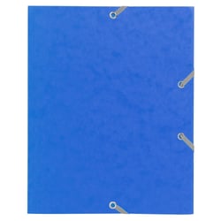 Chemise à élastique 3 rabats carte lustrée 400gm2 - format scolaire 17x22cm - Couleurs assorties - x 25 - Exacompta
