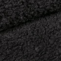Tissu Fausse fourrure bouclette XL Noir