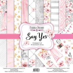 10 papiers scrapbooking 20 x 20 cm FABRIKA DECORU SAY YES