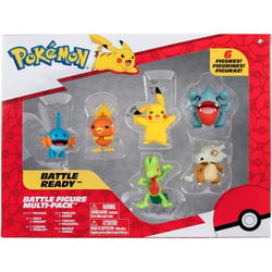 Coffret 6 pokemon battle figure arcko - poussifeu - gobou - pikachu - griknot - osselait - pokemon - figurine action