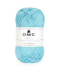 Coton à tricoter 100% Baby Cotton - DMC - certifié Oeko-Tex 785 Bleu