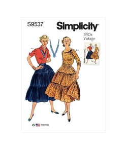 Patron Simplicity 9537 - Chemisier et Jupe pour jeunes filles taille n°FR 34-42
