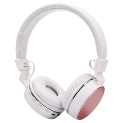 Casque Audio Sans Fil Bluetooth Pliable Avec Radio FM Et Appels Mains Libres Rose YONIS