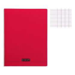Cahier - 24x32(cm) - Grands carreaux - 192 pages - couverture en polypro - sans spirale - Clairefontaine - Calligraphe