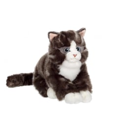 Peluche - Peluche Chat Mimiz gris - 28 cm