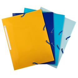 Chemise à élastiques 3 rabats polypropylène recyclé BeeBlue - A4 - Couleurs assorties - x 24 - Exacompta