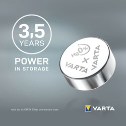 Pile Bouton Oxyde d' Argent "Electronics" V76PX SR44 1,55 volt Argent VARTA