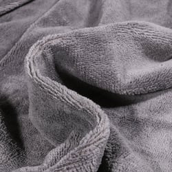 Tissu Éponge réversible Bambou envers polyester tout doux Gris anthracite