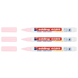 Lot de 3 marqueurs craie liquide EDDING - Rose Pastel - Pointe ronde 1-2 mm