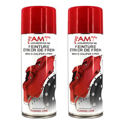 Lot de 2 sprays de peinture pour étrier - rouge - Amt