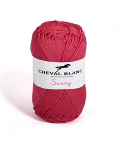 Pelote de coton à tricoter SUNNY UNI - Cheval blanc - PPSC 02 Rose