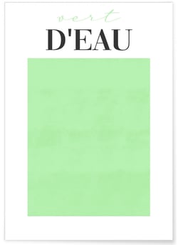 Affiche Vert d'Eau | A3 : 29,7x42cm