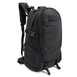 Sac À Dos Multiusage Unisexe Bretelles Réglables Étanche Tissu Oxford 900D Noir YONIS
