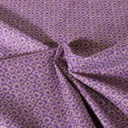 Tissu Popeline de Coton légère Géométrique sur fond Violet
