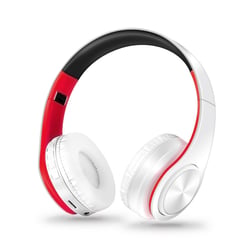 Casque Audio Bluetooth Sans Fil HIFI Stéréo Sport Blanc Bleu Polyvalent Blanc + Rouge YONIS