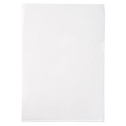 Sachet de 10 pochettes coin PVC lisse haute résistance 13/100e - A4 - Cristal - x 10 - Exacompta