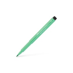 Lot de 10 feutres permanents pointe pinceau - FABER-CASTELL - vert phtalo clair - Pitt Artist Pen