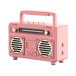 Enceinte Bluetooth Rose Rétro USB Radio FM Sans Fil Portable Puissante 3W YONIS